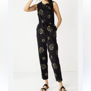 Sonoma Sleeveless Button Front Jumpsuit with Pockets Size XL